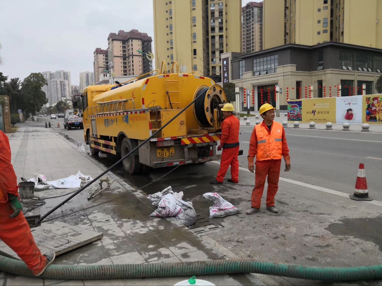 延长排污管道清淤-管道清洗